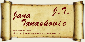Jana Tanasković vizit kartica